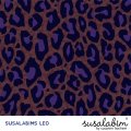 Bio Jersey Design Susalabim und Stoffonkel Leo lilabraun 1m