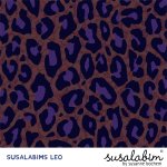 Bio Jersey Design Susalabim und Stoffonkel Leo lilabraun 1m