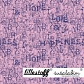 Bio Jersey Design Susalabims Love Hope Happiness rosa 1m