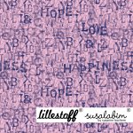 Bio Jersey Design Susalabims Love Hope Happiness rosa 1m
