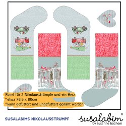 Nähset Nikolausstrümpfe Wichtelauto 1 Panel