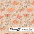 Bio Jersey Design Susalabims Schmetterlinge beige 1m