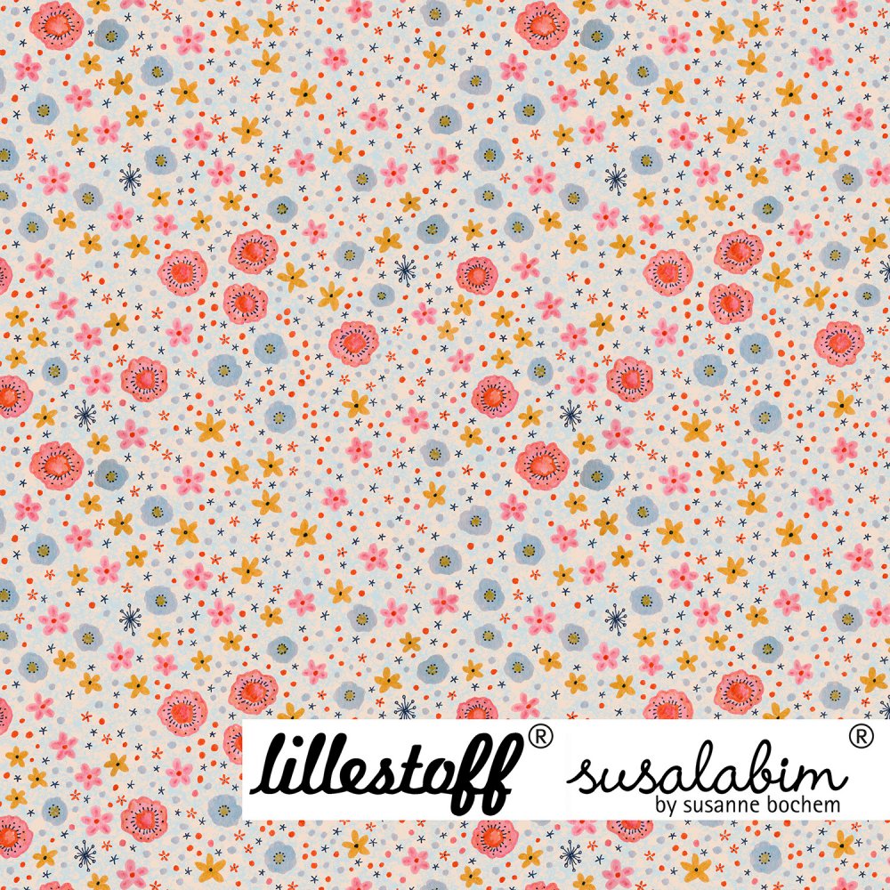 Bio Summersweat Design Susalabims Streublümchen pastell 1m - zum Schließen ins Bild klicken