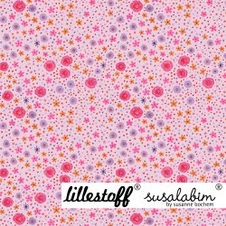 Bio Summersweat Design Susalabims Streublümchen pink 0,75m