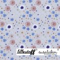 Bio Summersweat Design Susalabims Traumblümchen graublau 1m