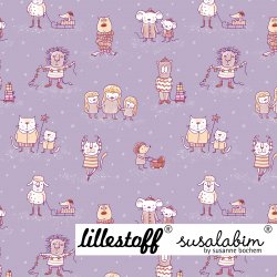 Bio Summersweat Design Susalabims Vorfreude lilac 1m