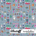 Bio Webware SUSAlabims Weihnachtsdoodle bunt Baumwolle 1m Bio Webware SUSAlabims Weihnachtsdoodle bunt Baumwolle 1m