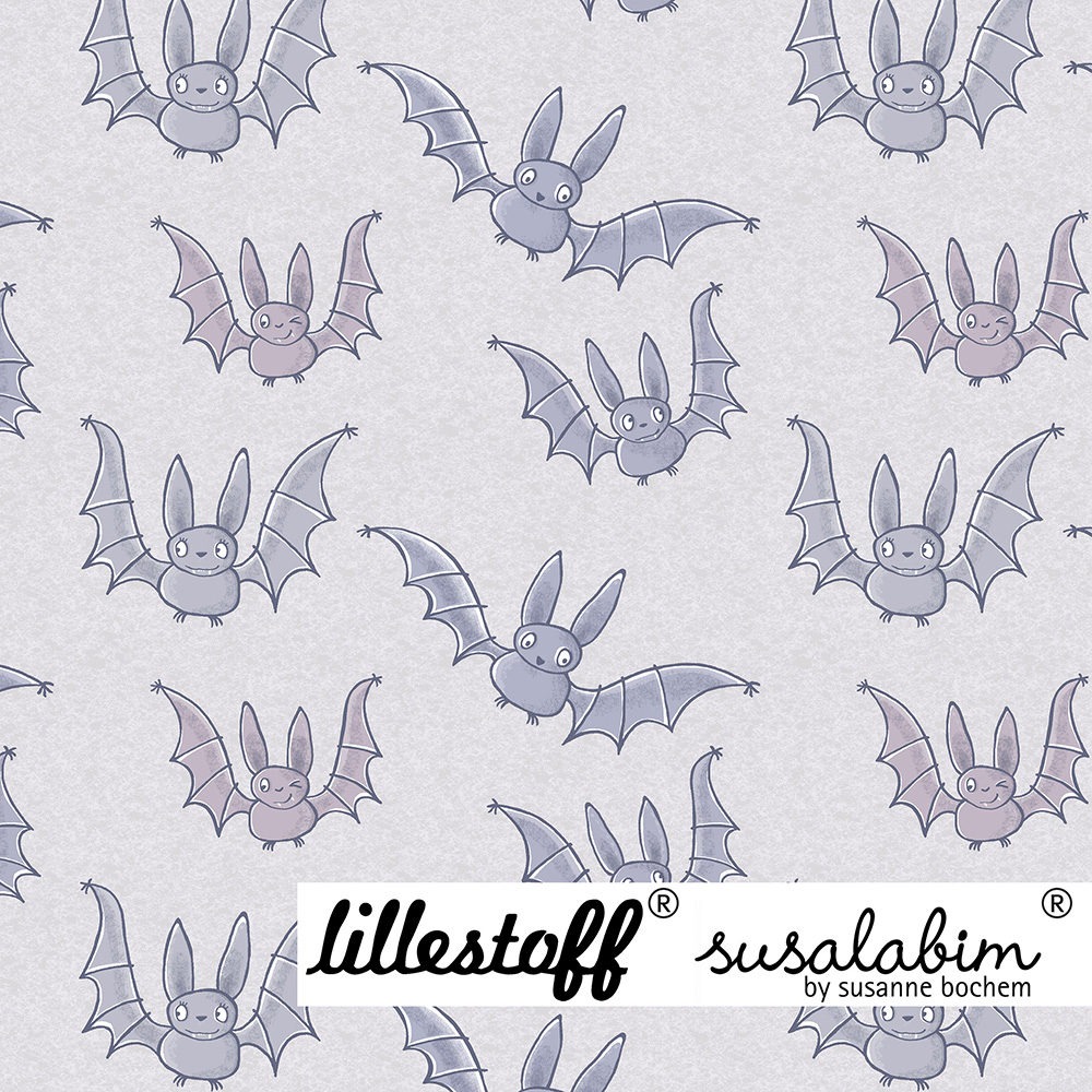 Bio Jersey Design Susalabims Fledermäuse 1m - zum Schließen ins Bild klicken