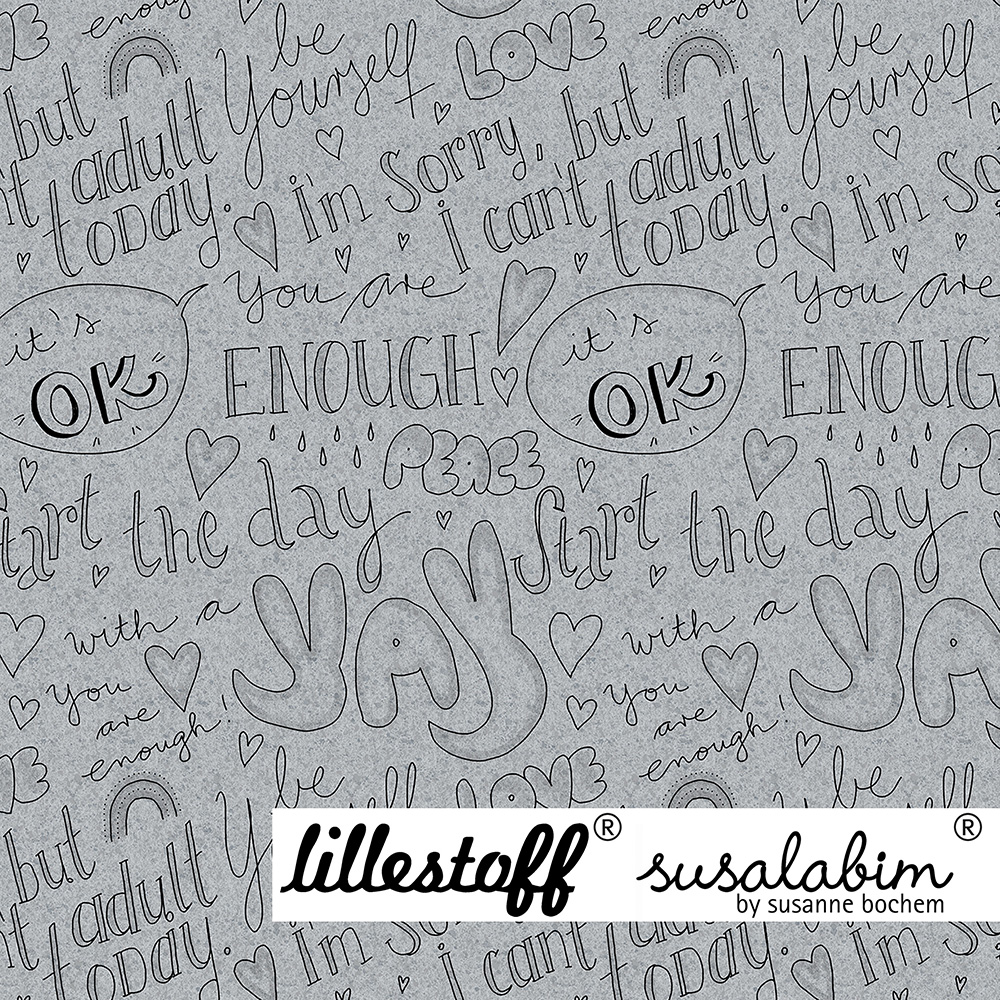 Bio Jersey Design Susalabims It`s o.k. 1m - zum Schließen ins Bild klicken