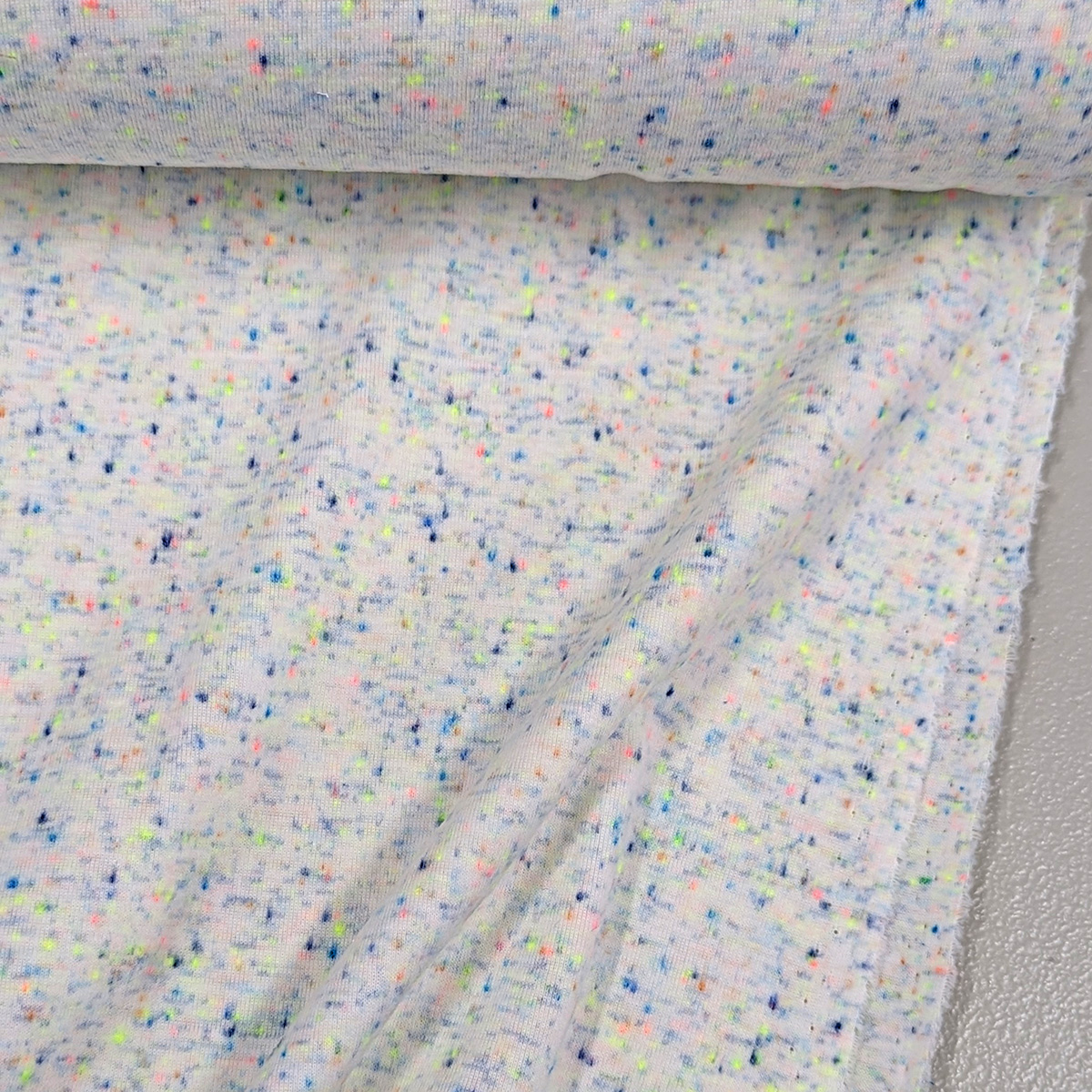 Uni Kuscheljersey Natur, buntgesprenkelt, 1m
