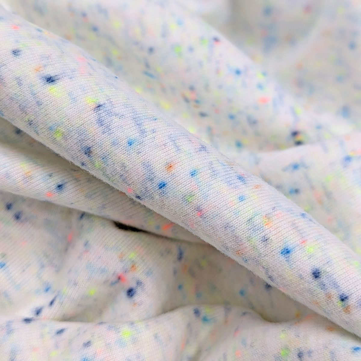 Uni Kuscheljersey Natur, buntgesprenkelt, 1m
