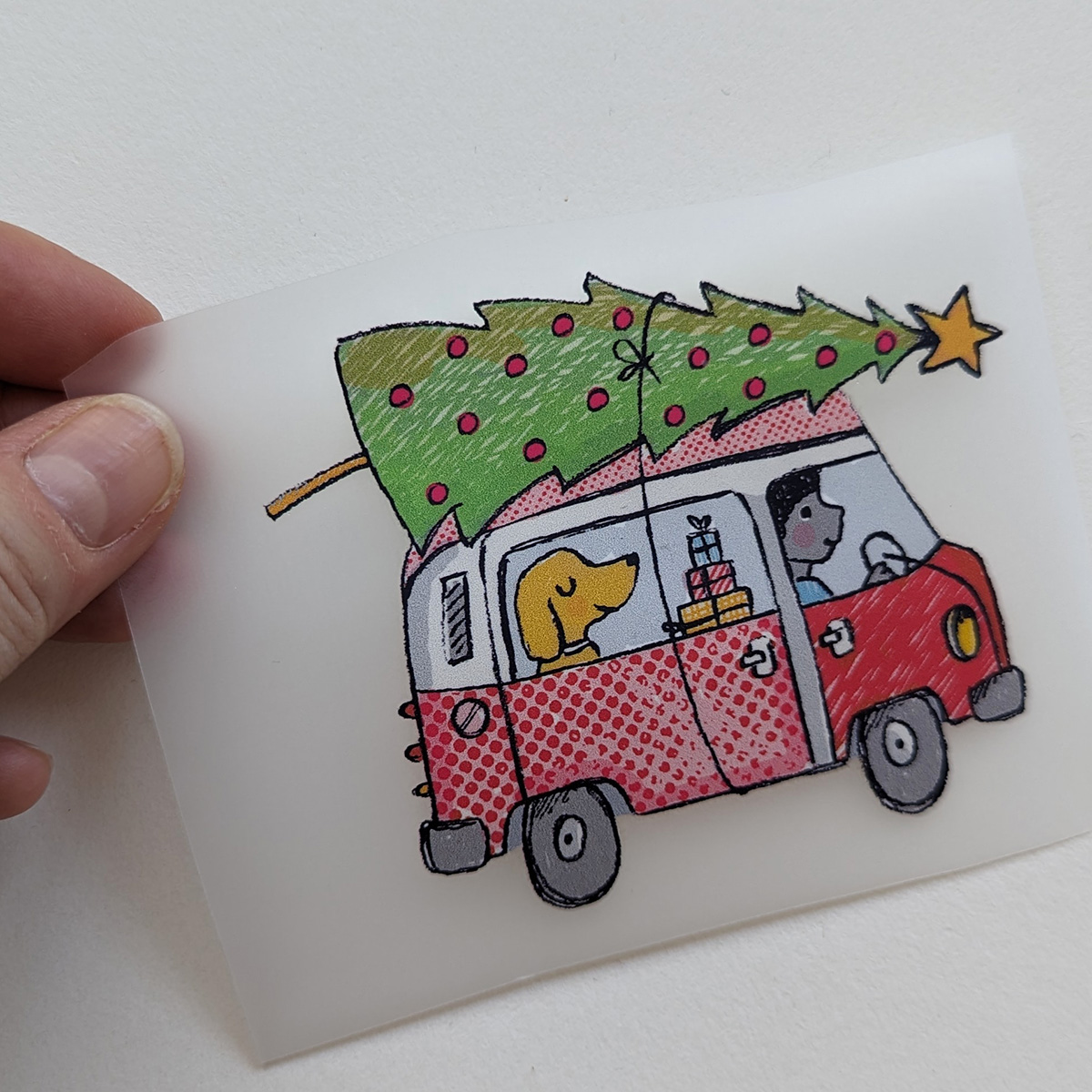 Bügelbild Nr.119 Weihnachtsauto