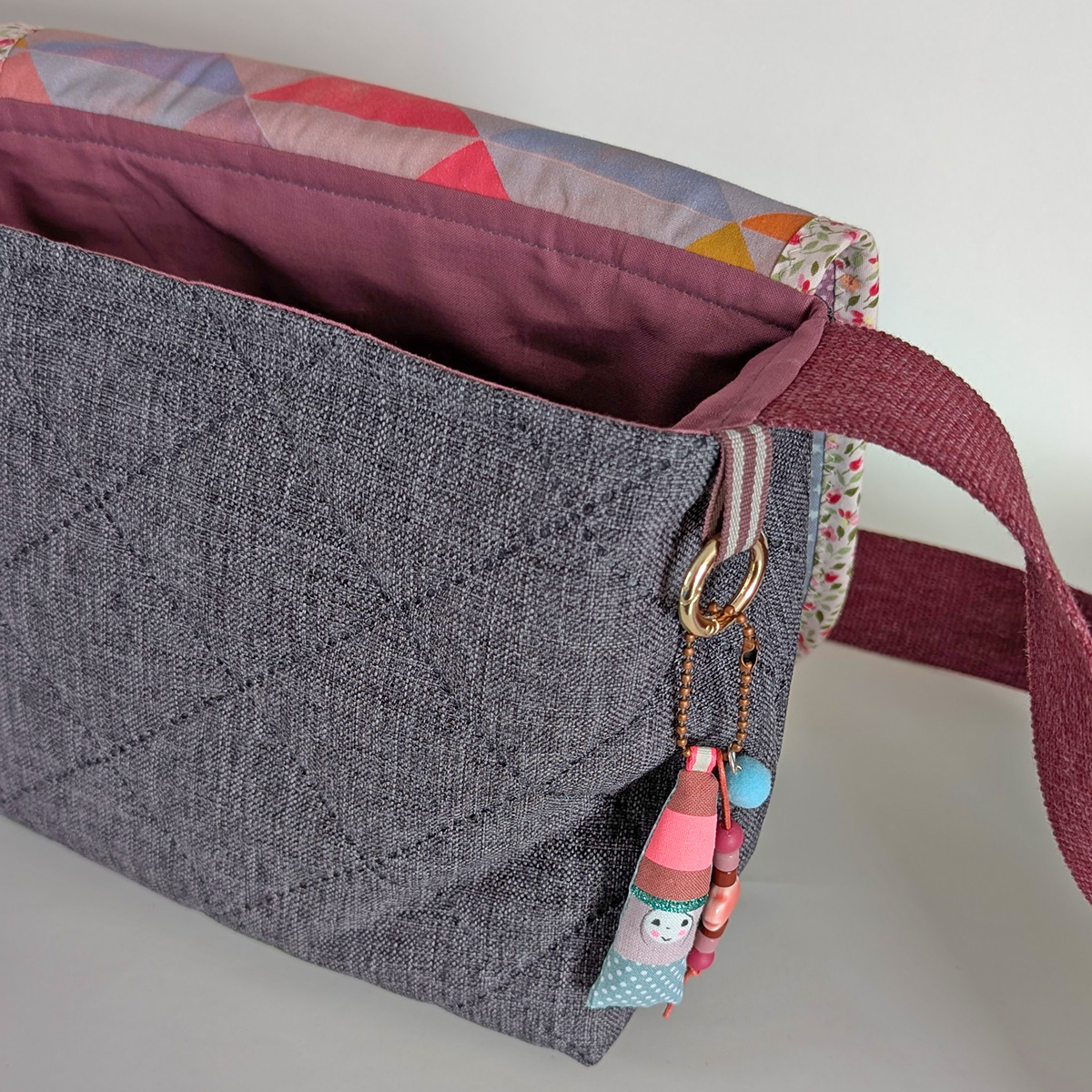 Unikat Tasche mit Klappe Nr. 47