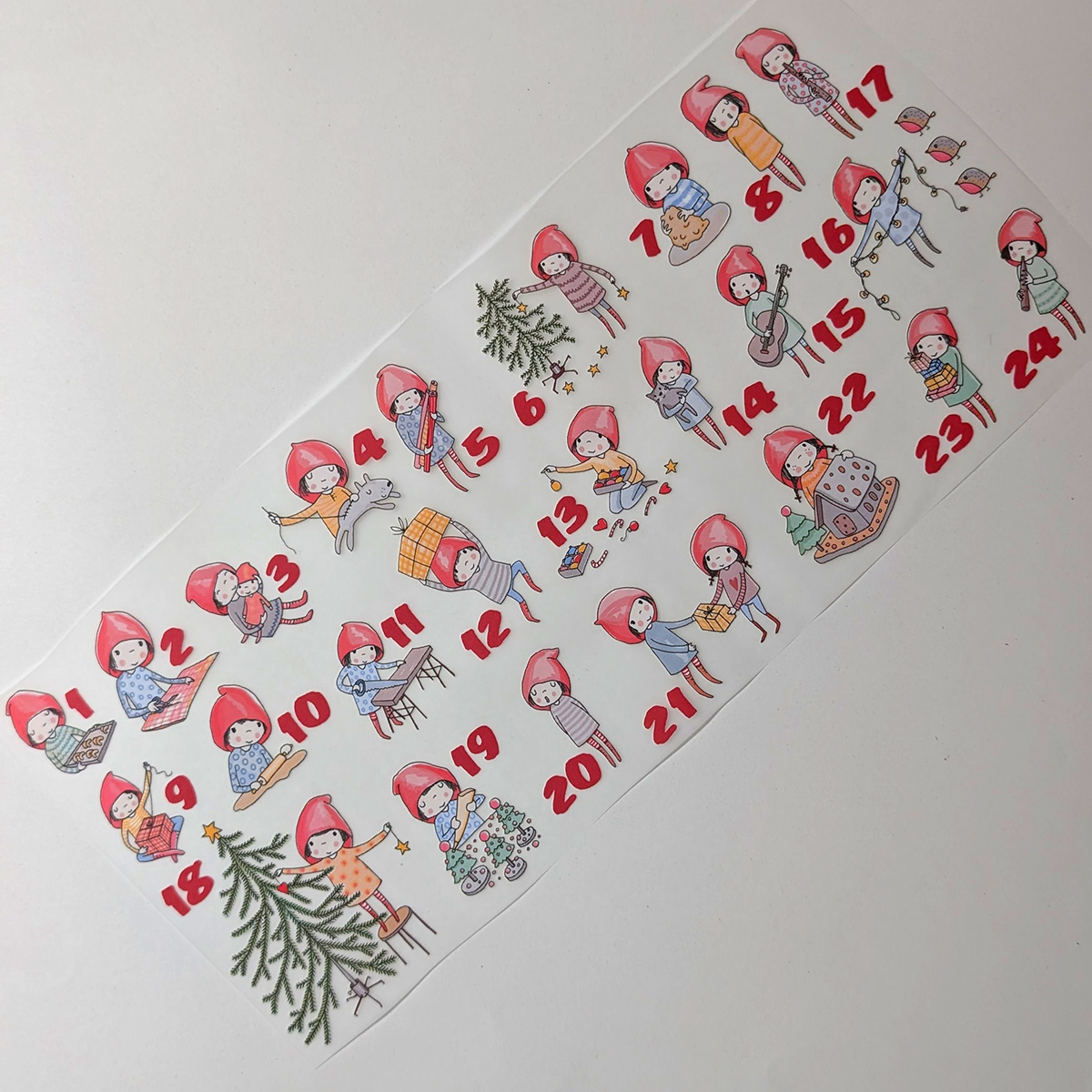 Bügelbild Nr.186 Adventskalenderbilder mit Zahlen