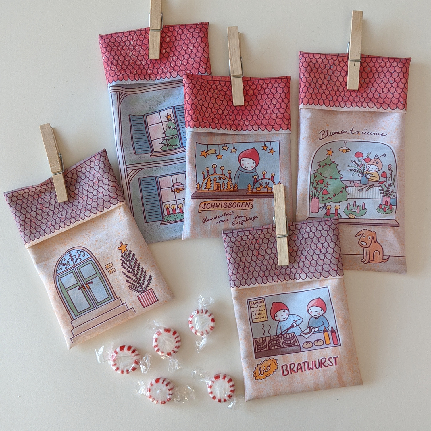 Adventskalender Wichtelweihnachtsdorf bunt VORBESTELLUNG 1Panel
