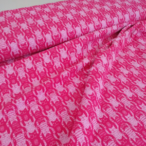 Bio Jersey Design Katzentritt pink 1m