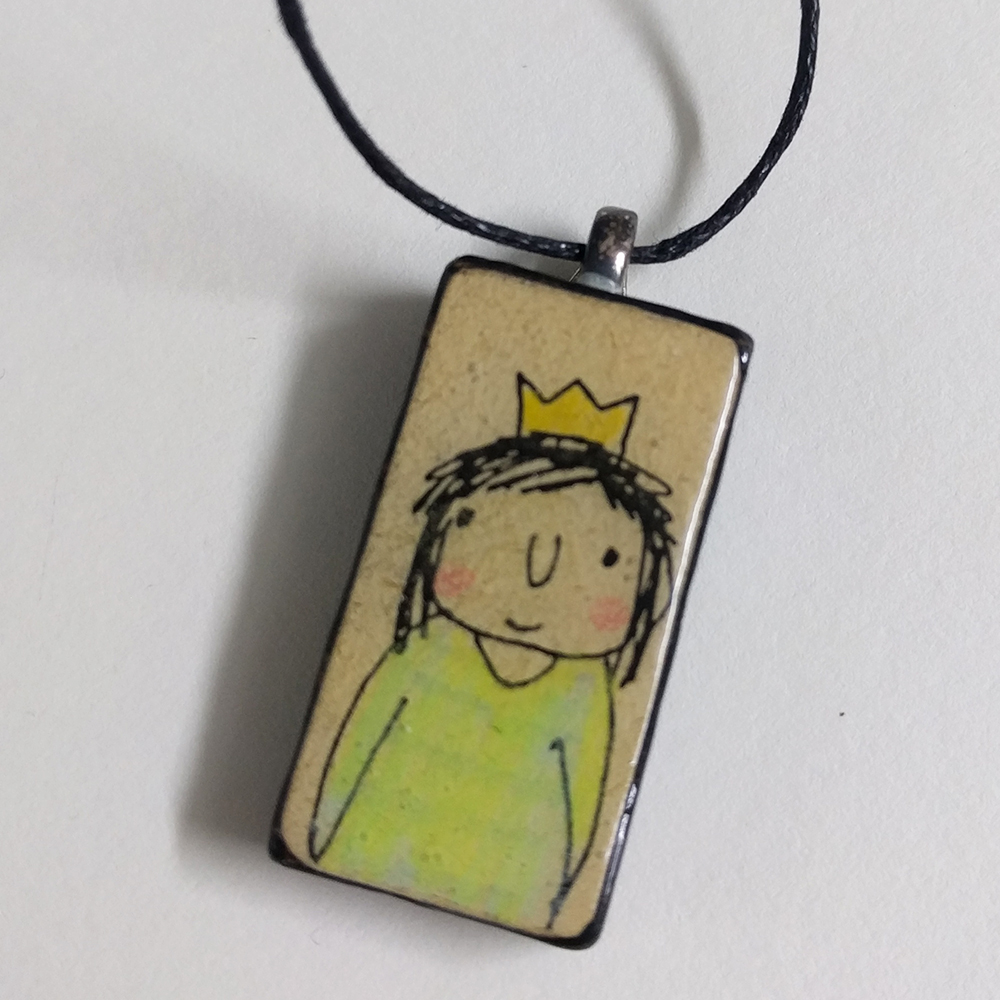 Kette mit Holzanhänger 8