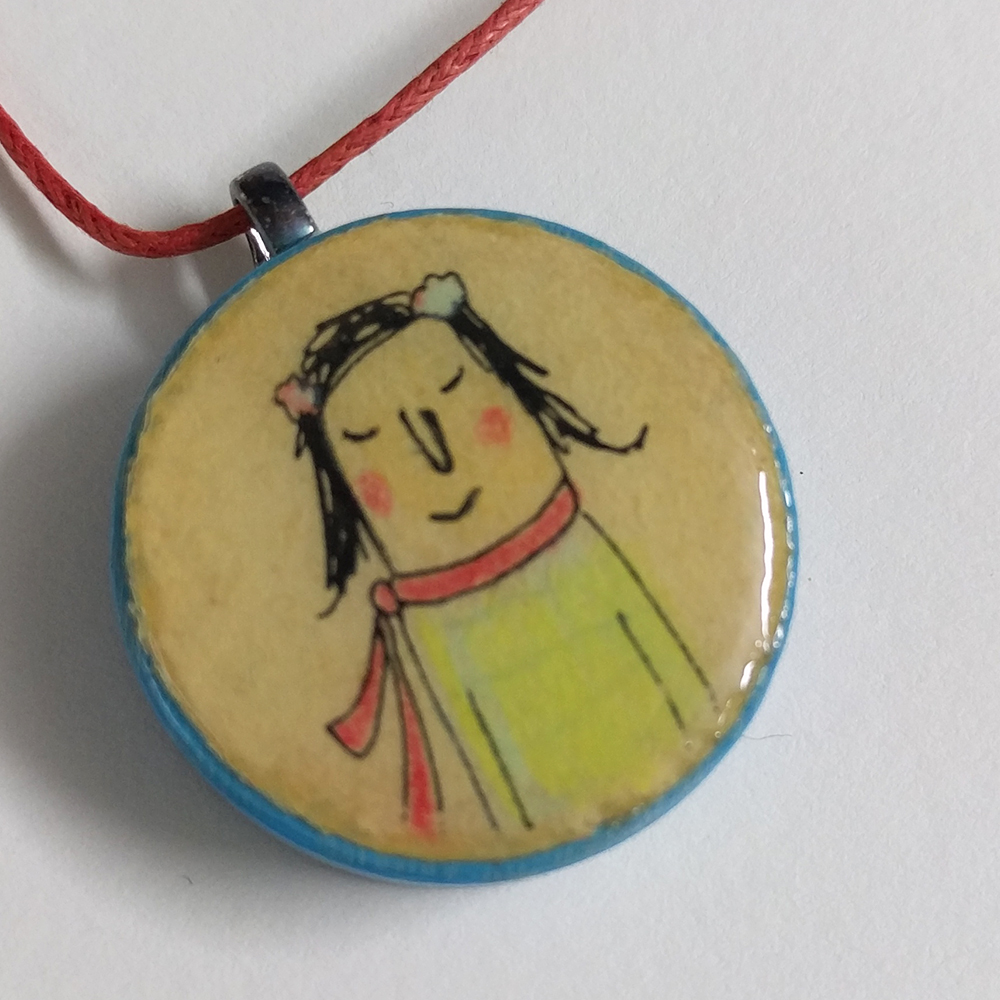 Kette mit Holzanhänger 1