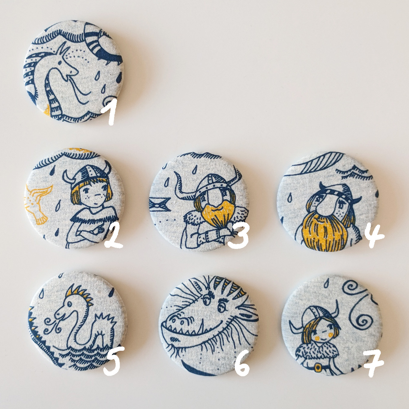 Button zum Anstecken Design Wikinger
