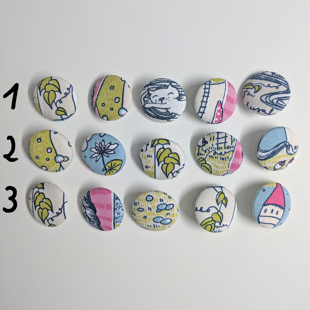Knopf Set (5 Stk.) Design Rapunzel