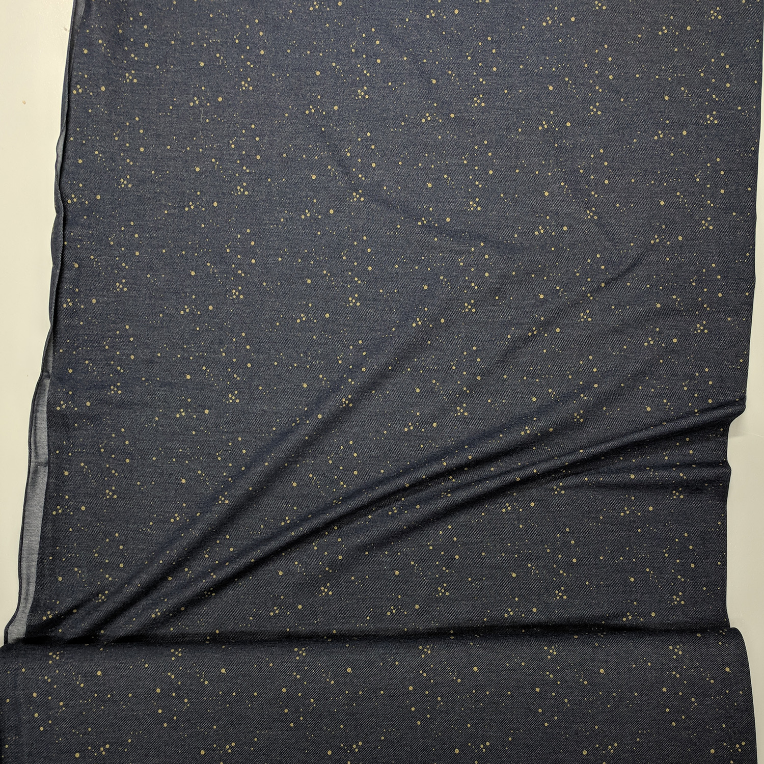 Jeans Jersey Design Sternenglitzer 1m