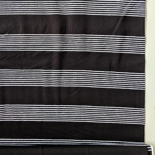 Bio Jersey Design Basicstreifen weißschwarz 1m