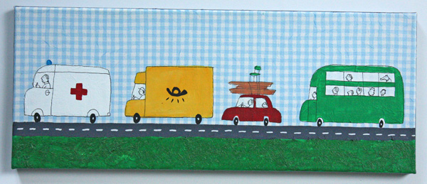 Unikatbild  20 x 50 Nr. 1 "Stau"