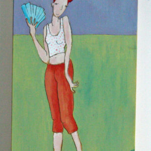 Holzbild 30 x 15 Nr. 2 "schöne Dame"