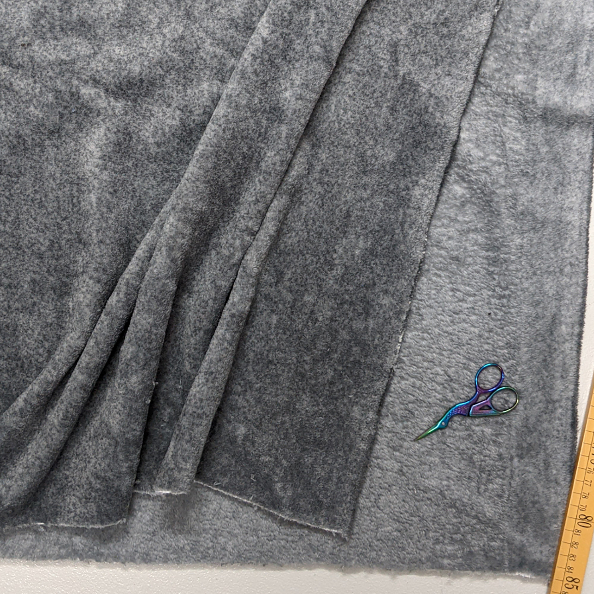 Wellnessfleece anthrazit meliert, 1,5m