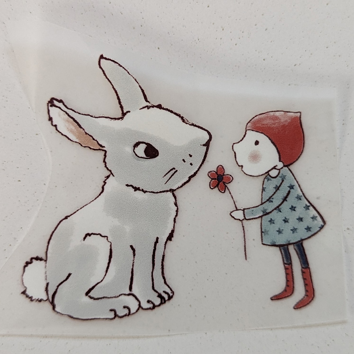 Bügelbild Nr.129 Hase und Wichtel 2