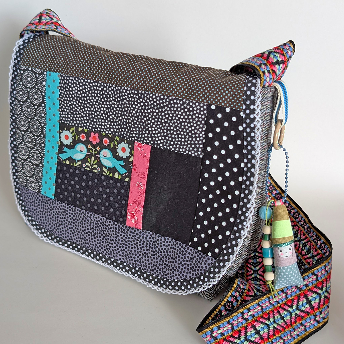 Unikat Tasche mit Klappe Nr. 46