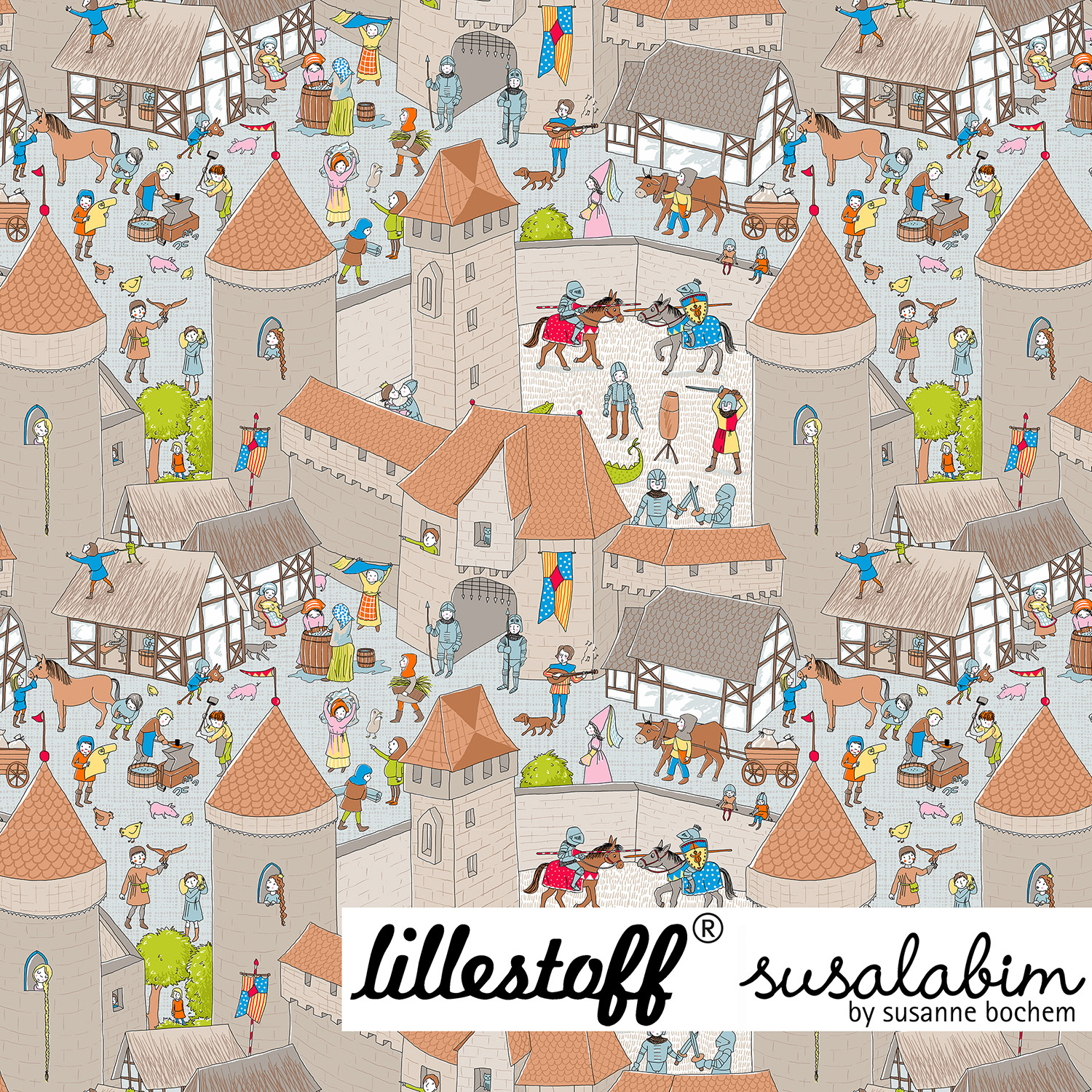 Bio Jersey Design Ritterwelt 1m