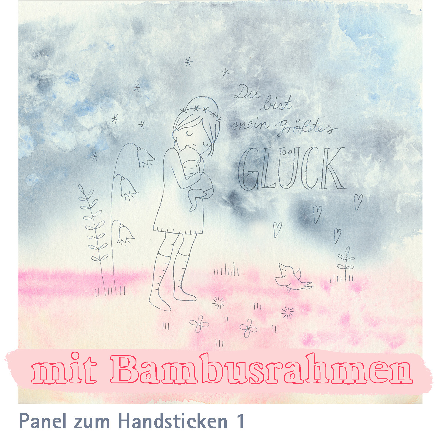 DIYbox Stoffbild Stickbild 1