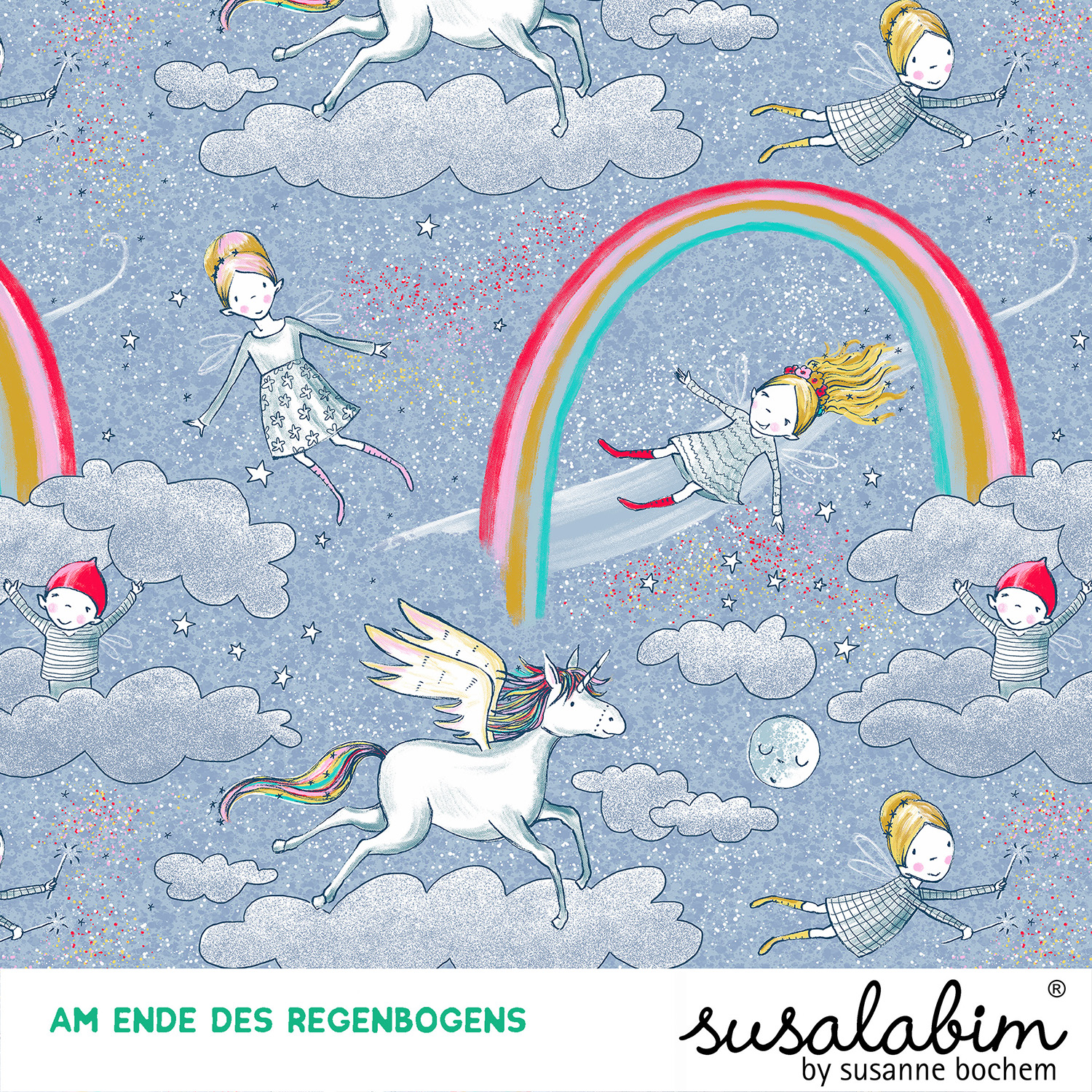 Bio Summersweat Design Am Ende des Regenbogens 1m