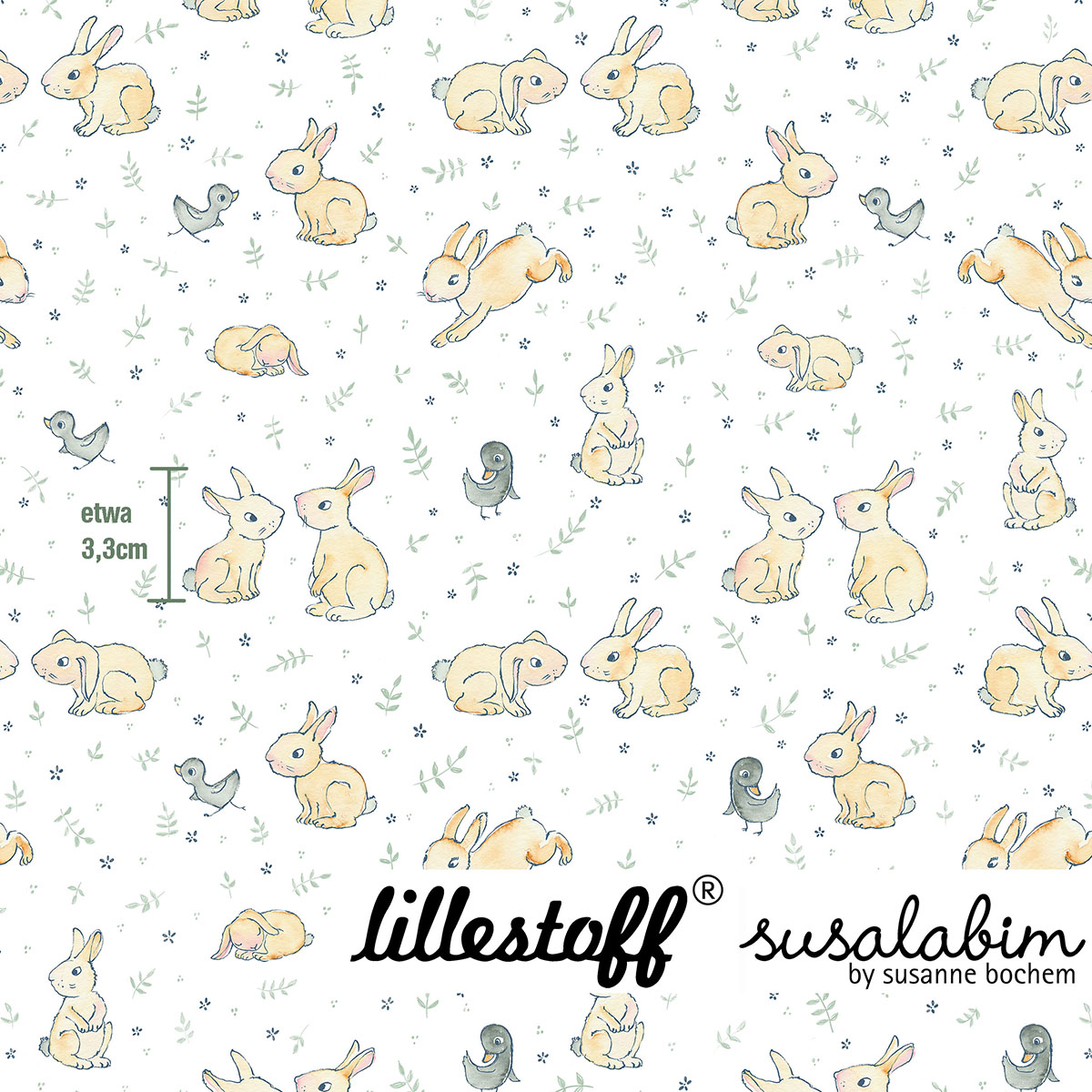 Bio Jersey Design Hoppelhasen 1m