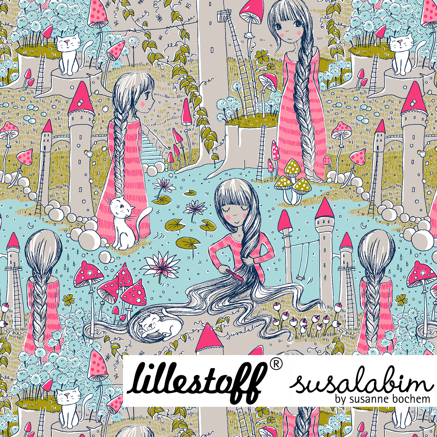 Bio Jersey Design Rapunzel 1m