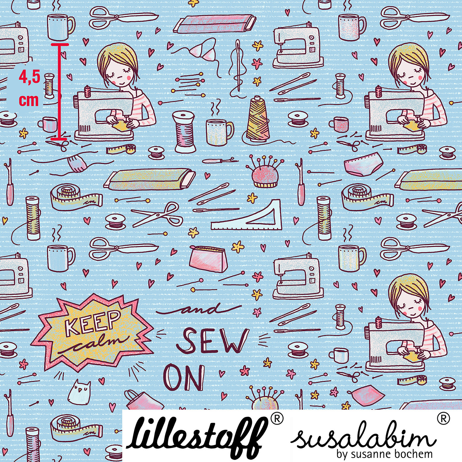 Bio Jersey Design Susalabims Sew on 1m