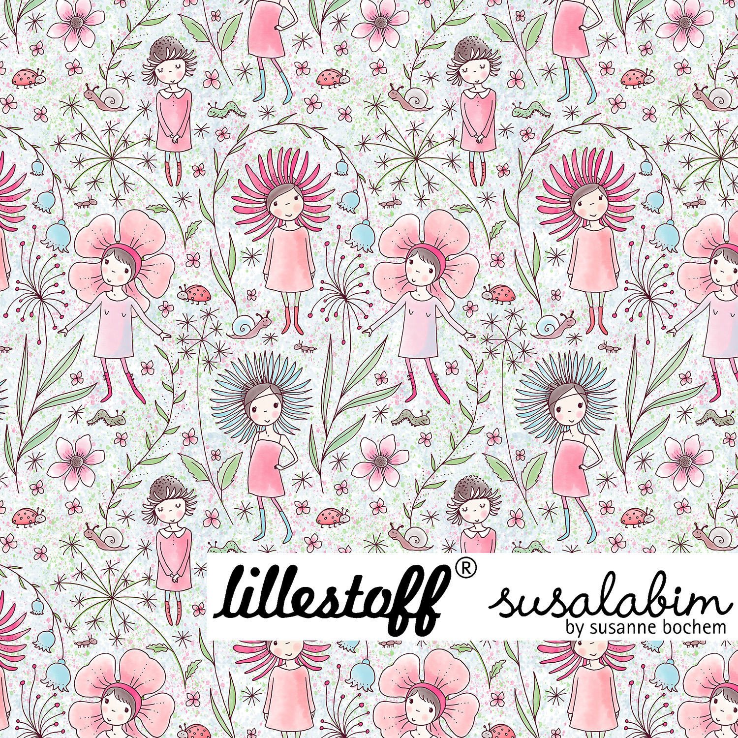 Bio Jersey Design Susalabims Blumenmädchen 1m