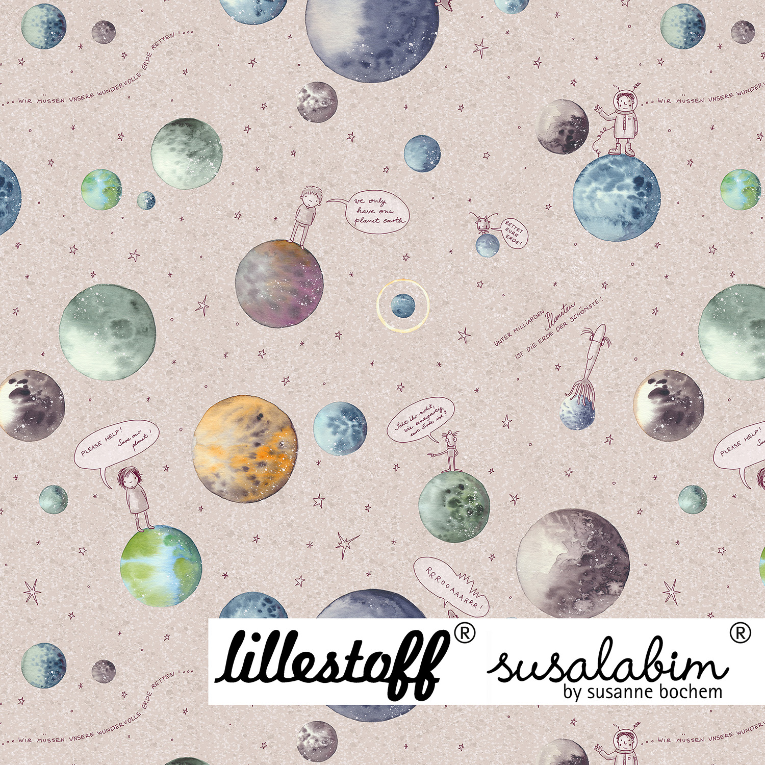 Bio Jersey Design Susalabims Beautiful Planet neu 1m