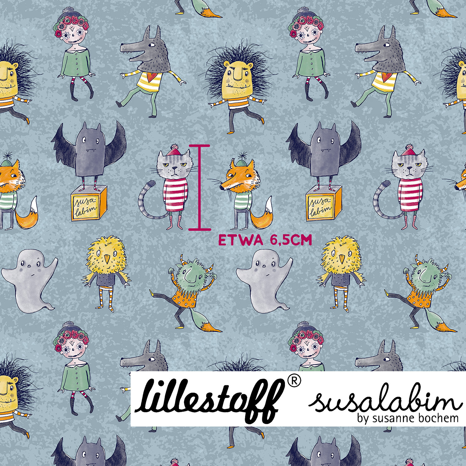 Bio Jersey Design Susalabims Happy Hallo 1m