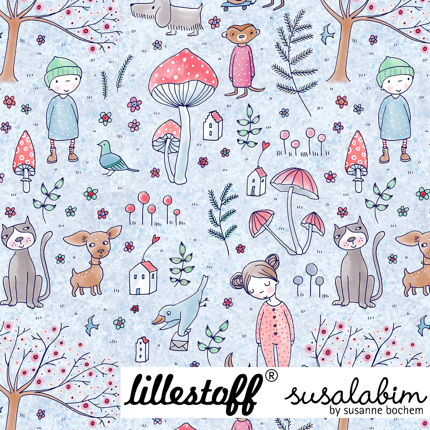 Bio Jersey Design Susalabims Happy life 1m