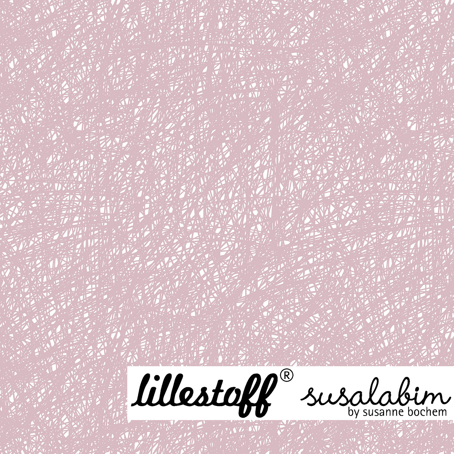 Bio Jersey Design Susalabims Kritzel rosa 1m