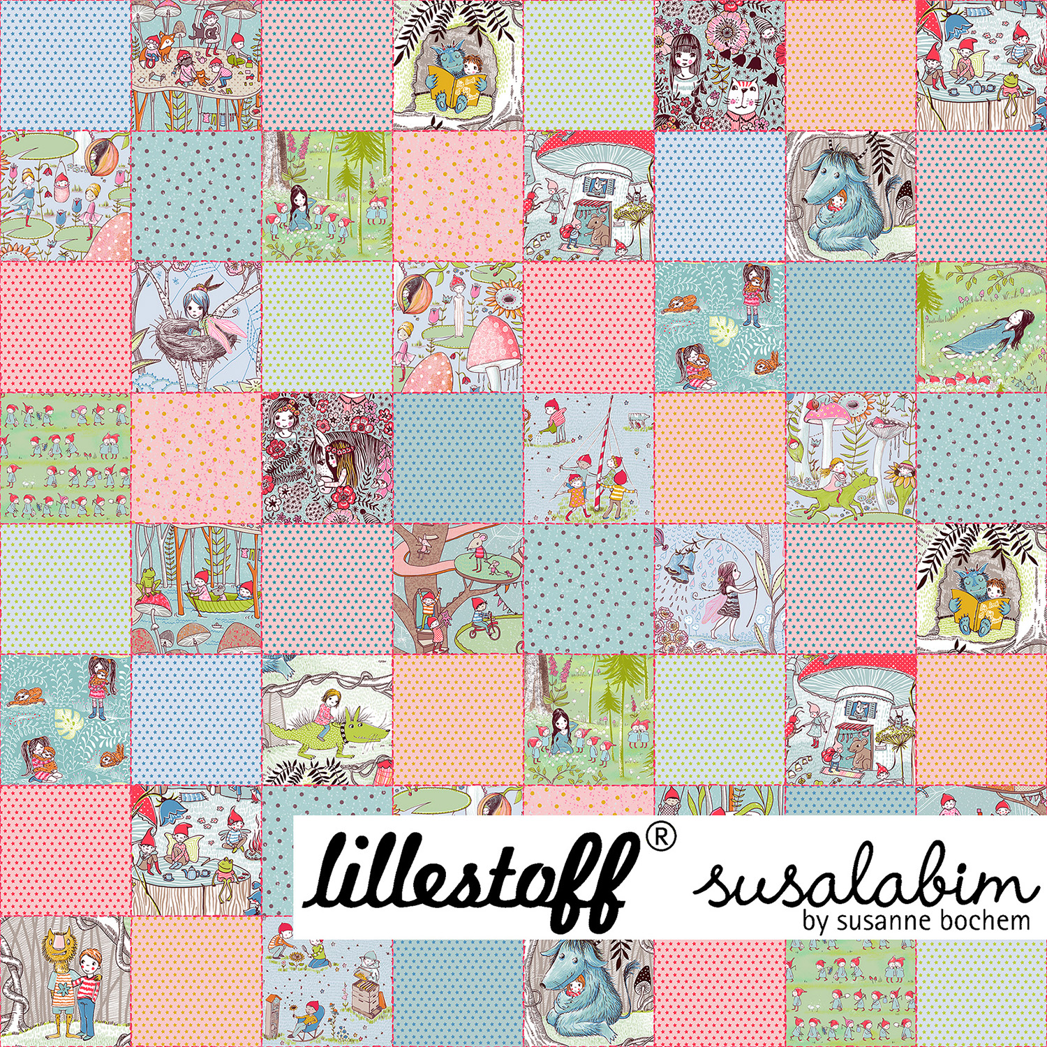 Bio Jersey Design Susalabims Patchwork 1m