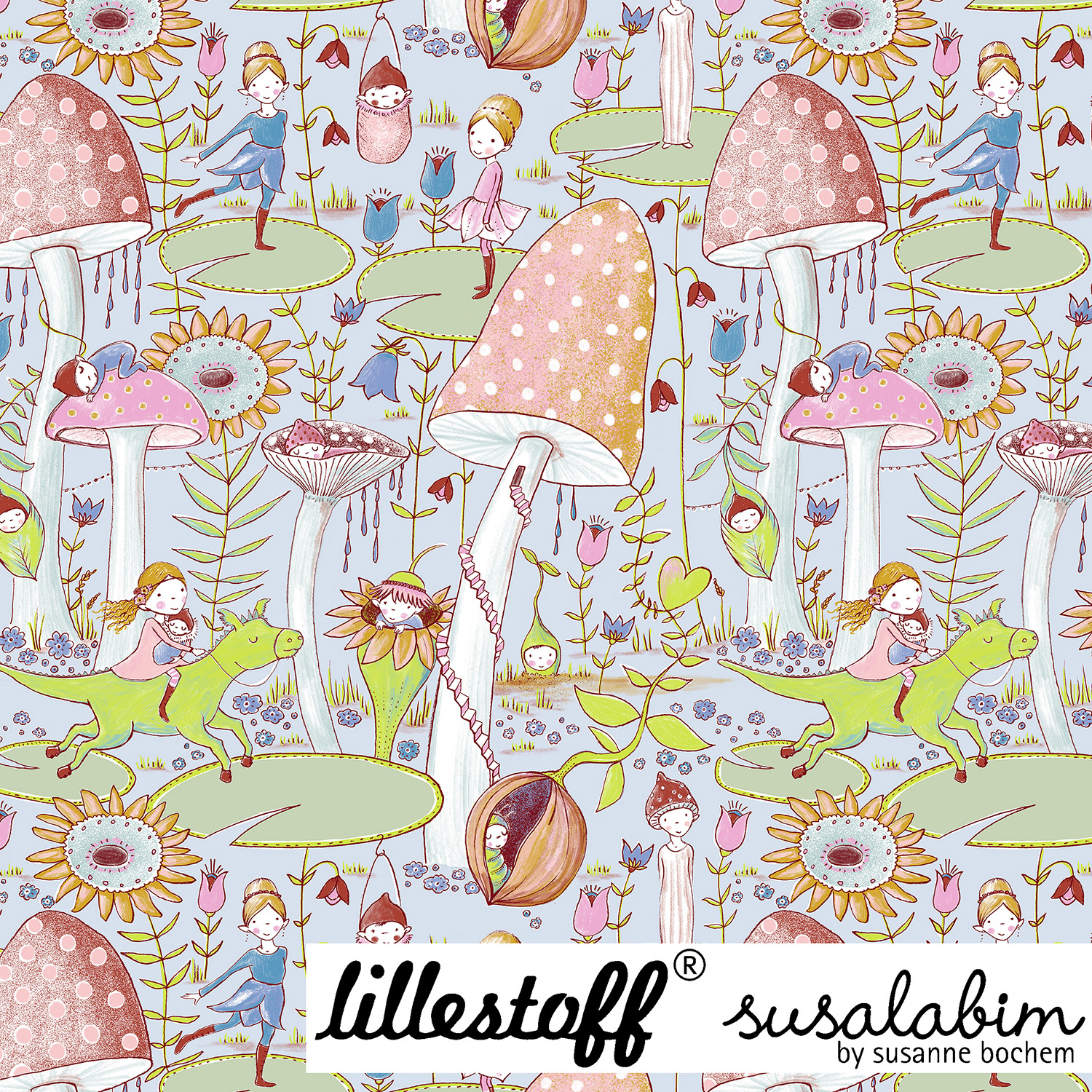 Bio Jersey Design Susalabims Pilzwald 1m