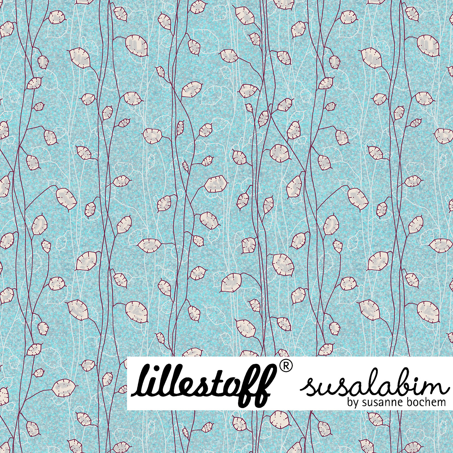 Bio Jersey Design Susalabims Silbertaler blau 1m