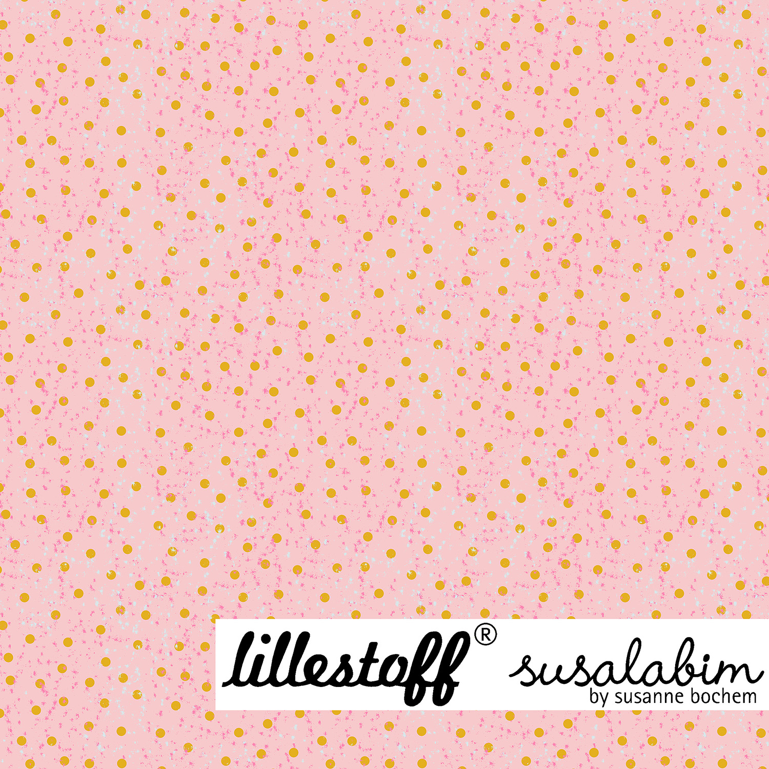 Bio Jersey Design Susalabims Wichtelpunkte rosagelb 1m