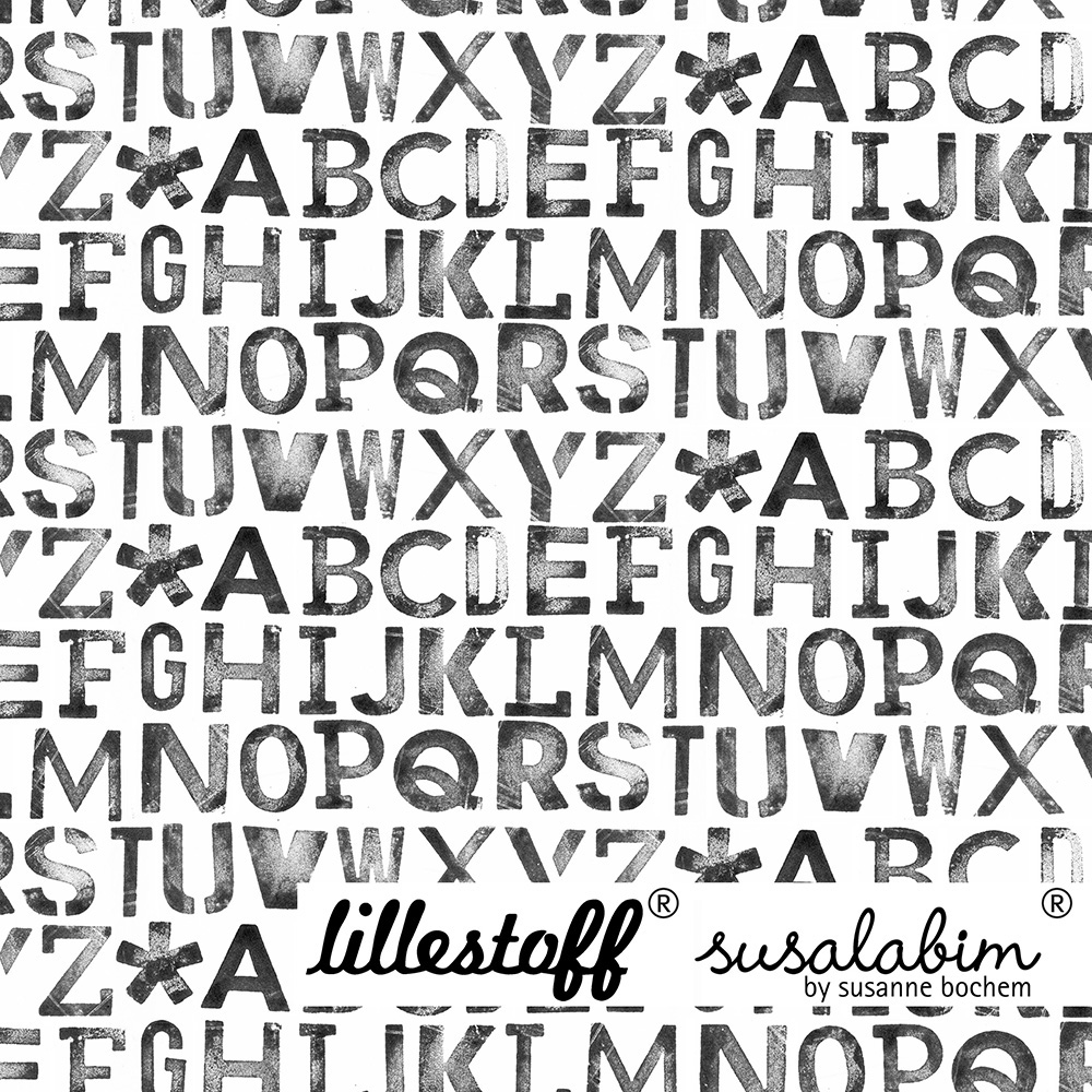 Bio Jersey Design Susalabims ABC monochrom 1m