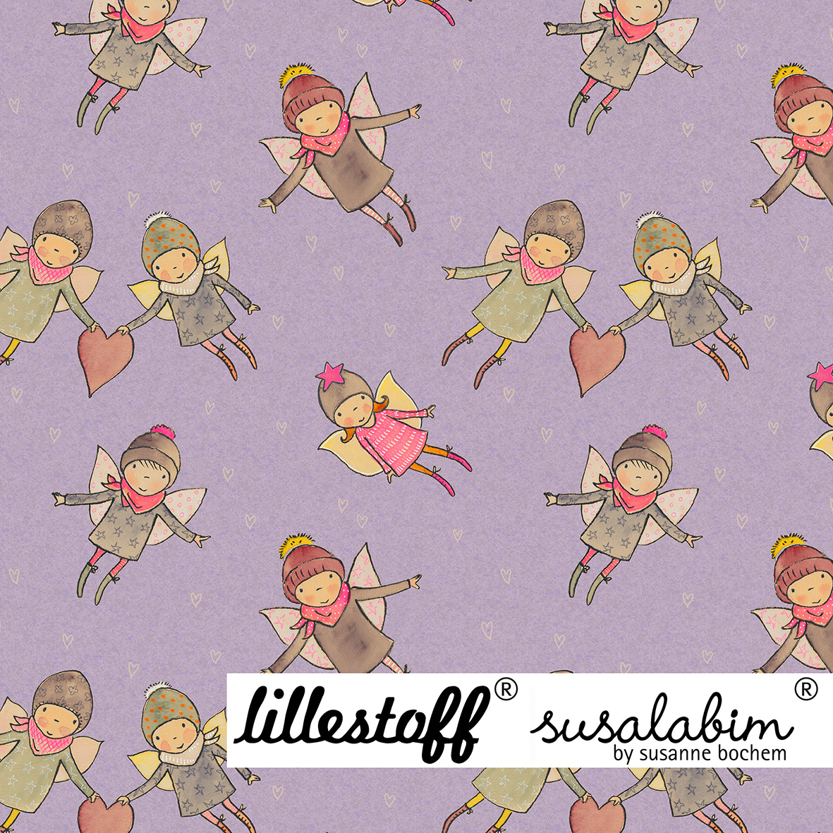 Bio Summersweat Design Susalabims Engelchen flieg lilac 1m