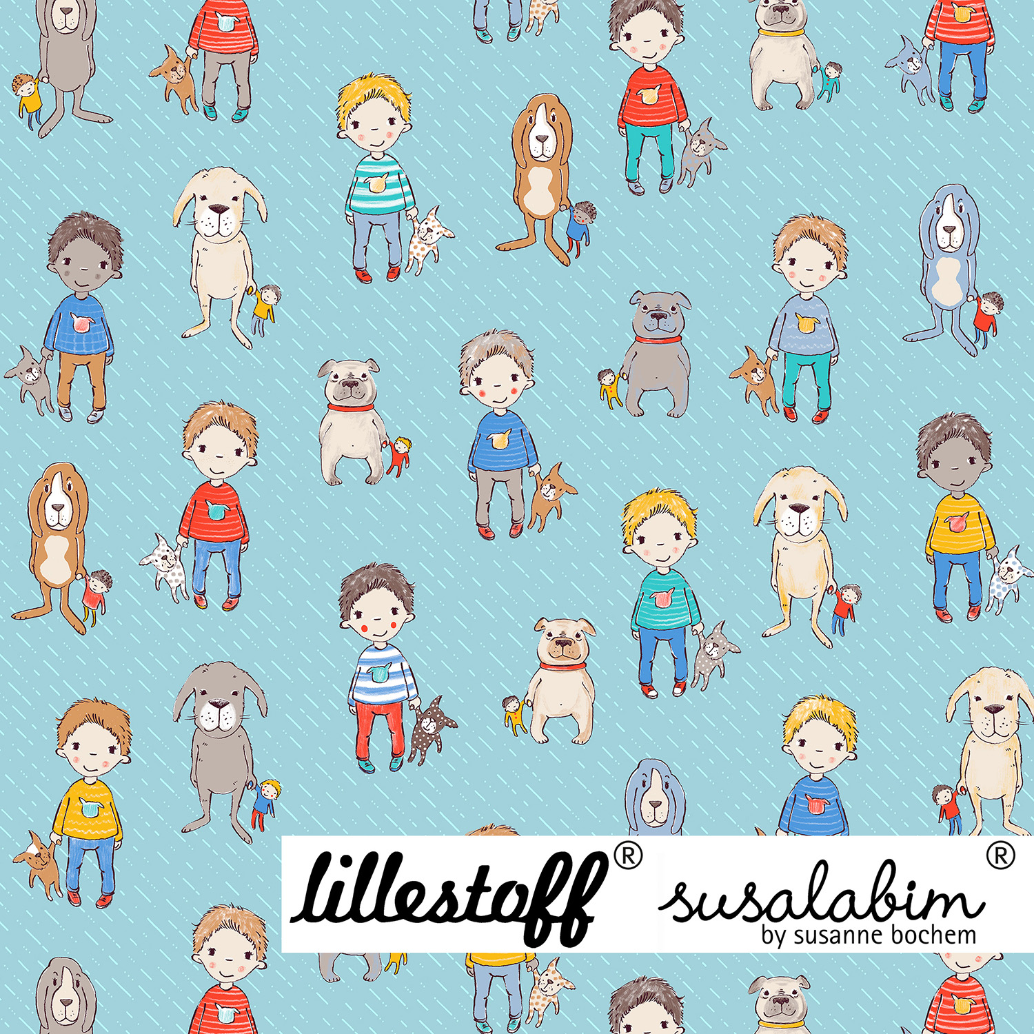 Bio Jersey Design Susalabims Filips Hunde neu 1m