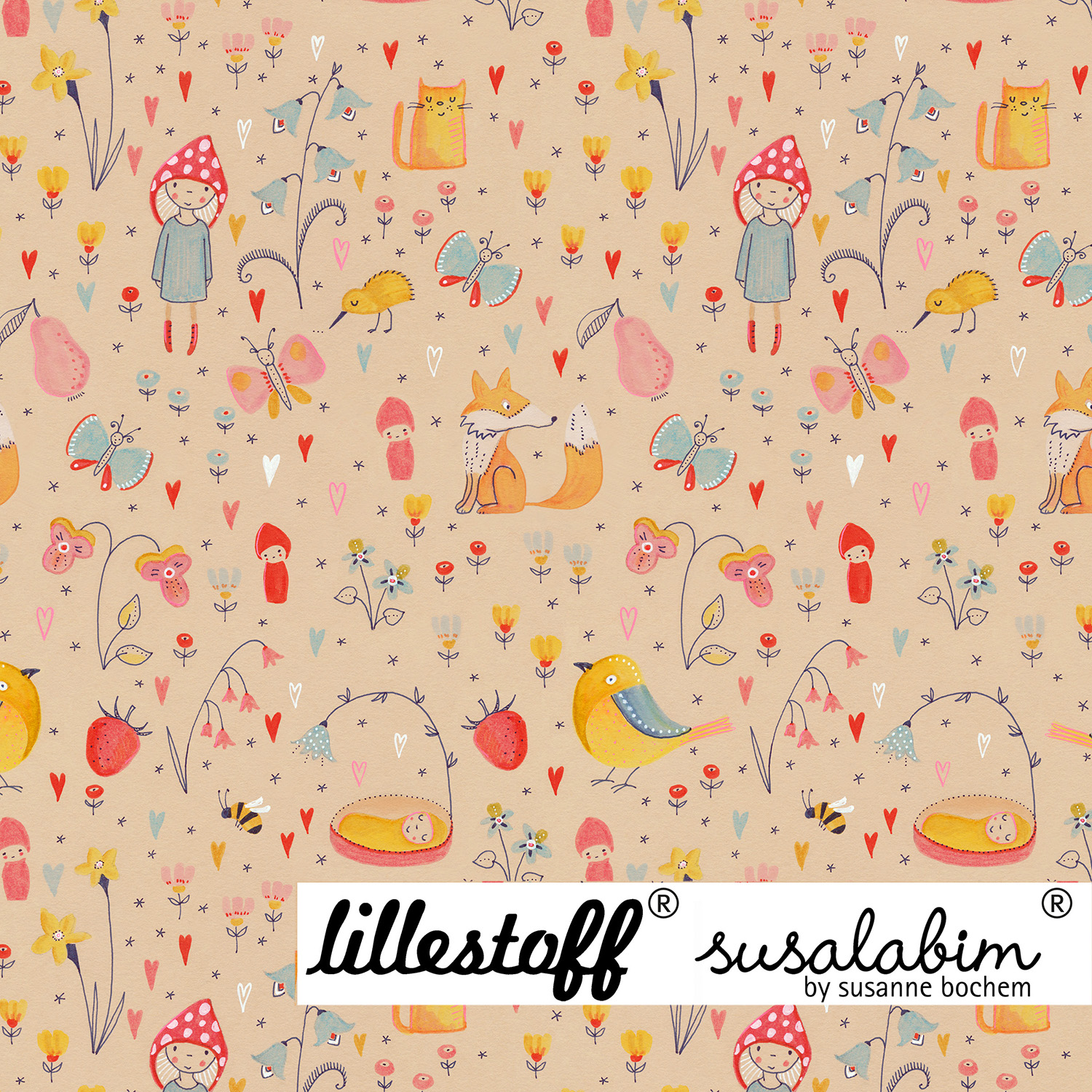 Bio Jersey Design Susalabims Freude 1m